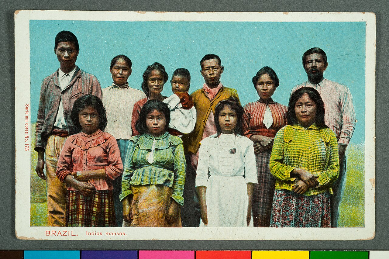 Brazil. Indios Mansos: localização e características de impressão, fototipia e cartão-postal