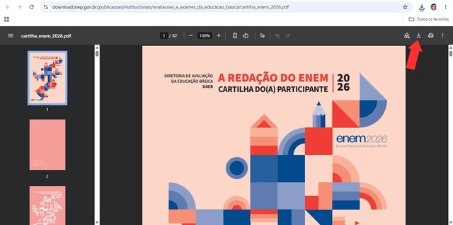 Enem 2026: Veja como baixar a Cartilha da Redação pelo celular