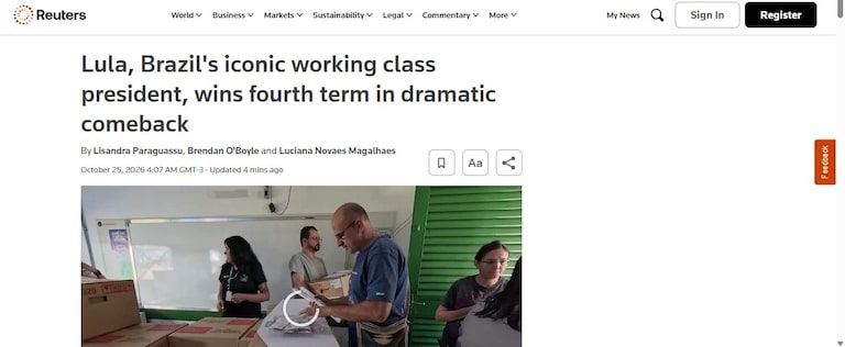‘Dramática reviravolta’ e ‘surpreendente’: imprensa internacional repercute vitória de Lula