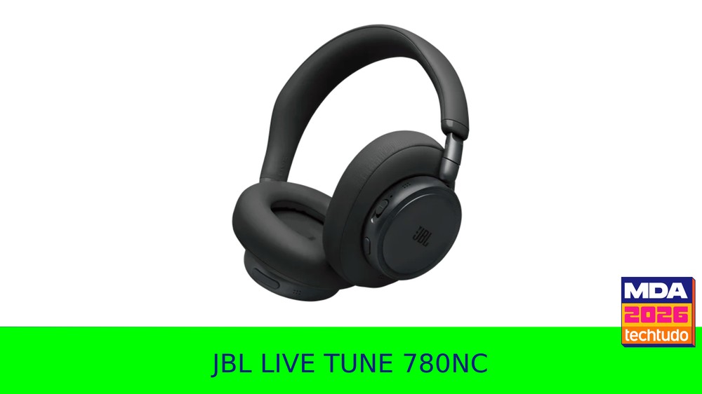 O JBL Live 780NC chegou ao mercado para posicionar a marca entre as opções de fones premium over-ear — Foto: Arte/TechTudo
