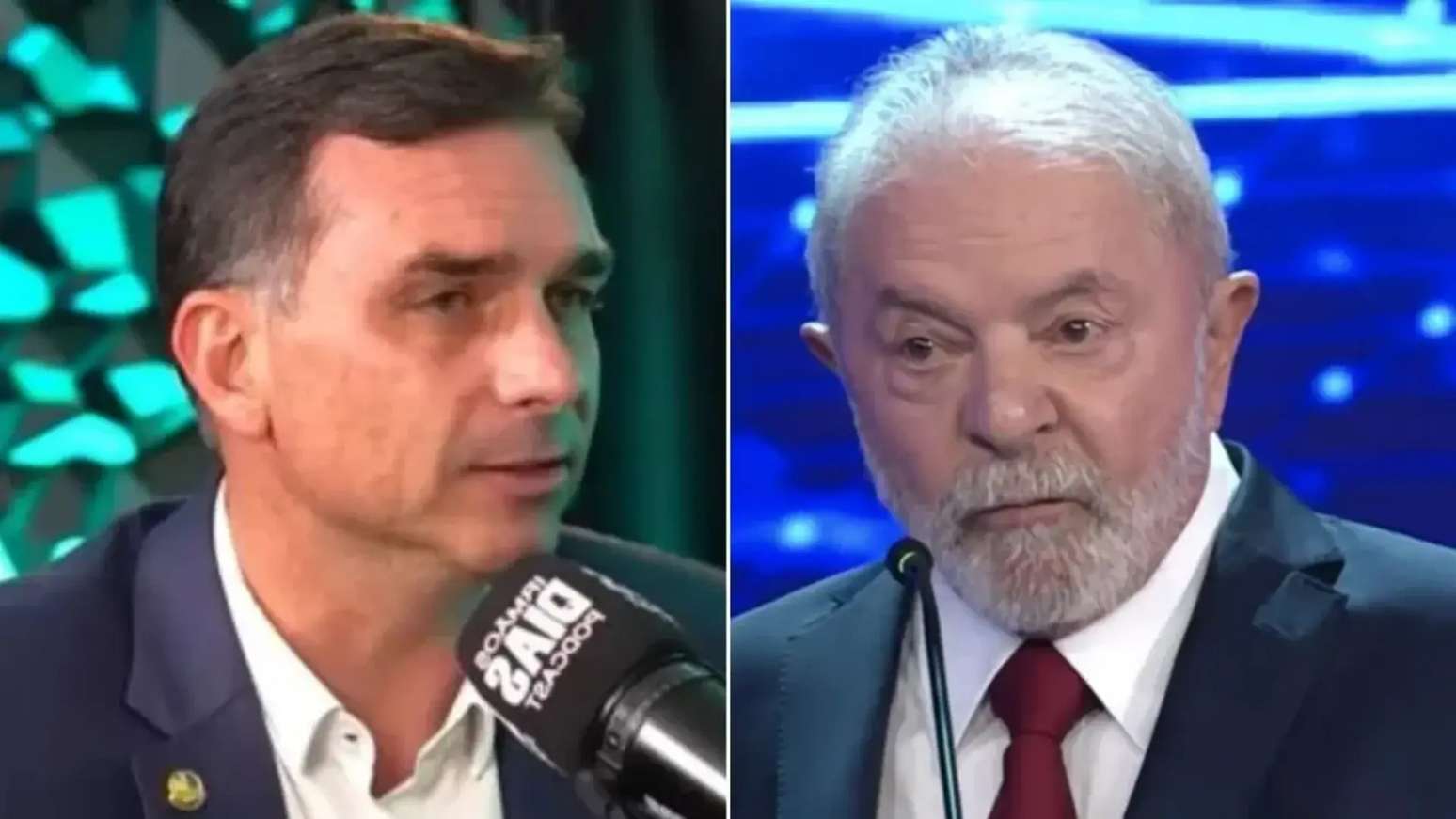 Fl&aacute;vio Bolsonaro e Lula
