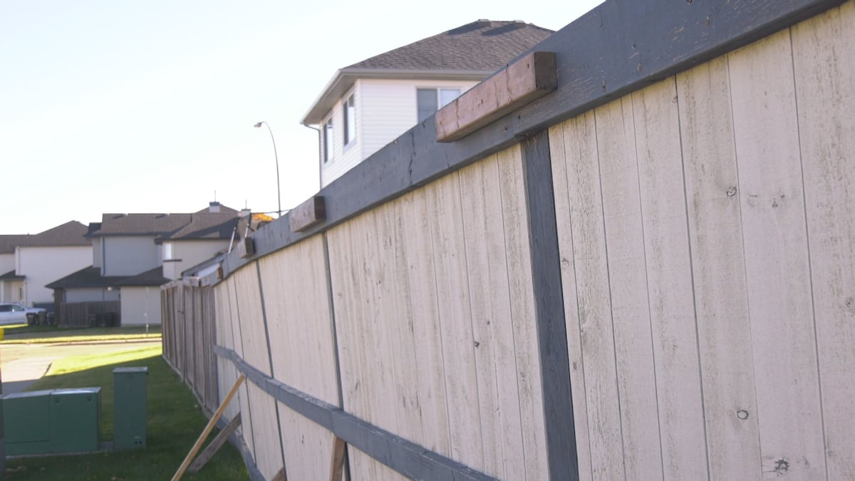 Residents clean up after powerful winds batter Edmonton area