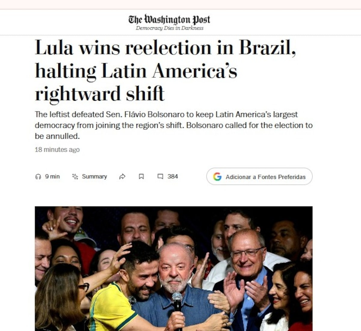 ‘Dramática reviravolta’ e ‘surpreendente’: imprensa internacional repercute vitória de Lula