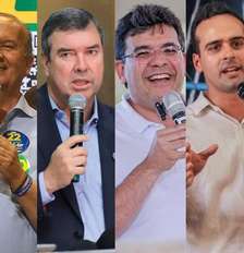Para vencer no primeiro turno, o candidato a governador precisa obter mais da metade dos votos válidos Foto: Divulgação/Reprodução/Redes sociais