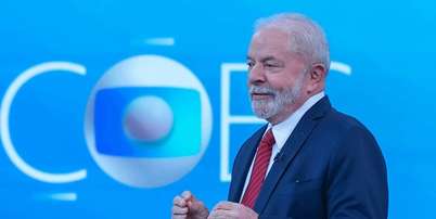 O presidente Lula no est&uacute;dio da Globo, no Rio: altos investimentos em divulga&ccedil;&atilde;o na emissora l&iacute;der de audi&ecirc;ncia Foto: Reprodu&ccedil;&atilde;o