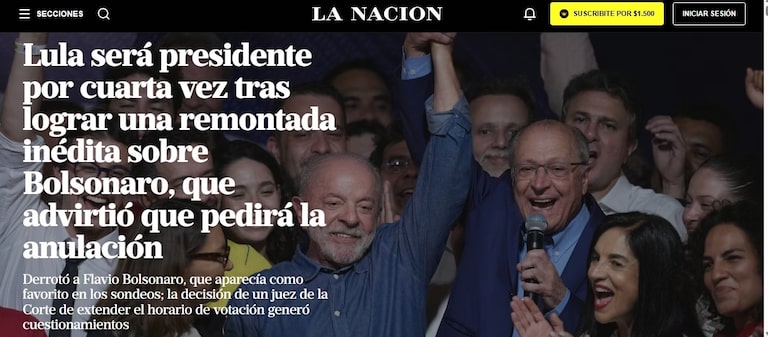 ‘Dramática reviravolta’ e ‘surpreendente’: imprensa internacional repercute vitória de Lula