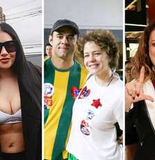 Simaria, Leandra Leal com seu marido e Eliane Giardini Foto: AGNEWS
