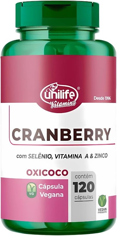 Cranberry com Selênio, Vitamina A e Zinco em Cápsulas 500 mg 1